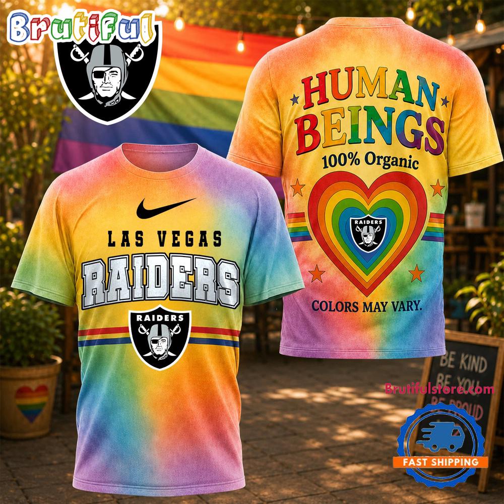 Las Vegas Raiders NFL Pride Human Being Color May Vary 3D T Shirt