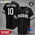 Las Vegas Raiders NFL Team Pride Baseball Jersey