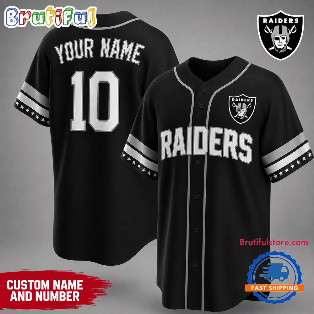 Las Vegas Raiders NFL Team Pride Baseball Jersey