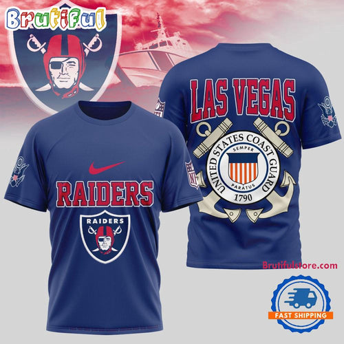 Las Vegas Raiders NFL United States Coast Guard Limited 3D Shirt