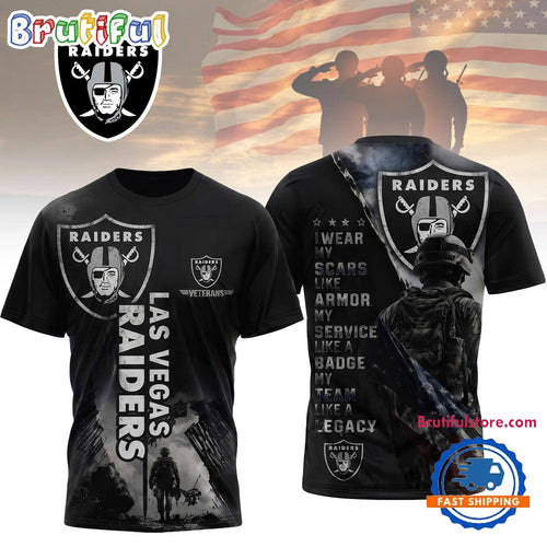 Las Vegas Raiders NFL Veterans Legacy Team New Design 3D Shirt