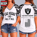Las Vegas Raiders NFL vs All Y’ All United We Stand V Neck T Shirt
