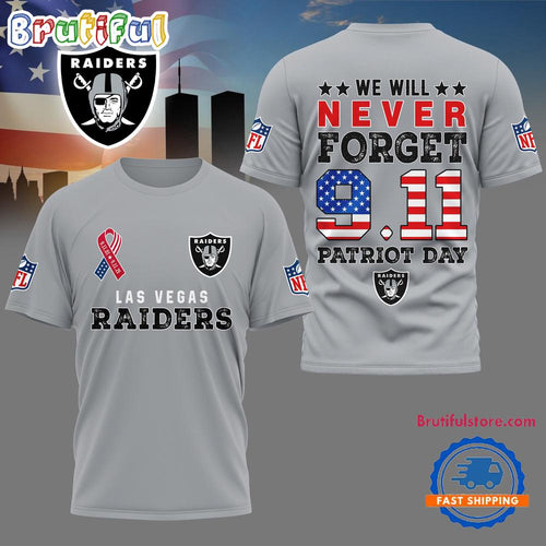Las Vegas Raiders NFL We Will Never Forget 9 11 Patriot Day Limited 3D Shirt
