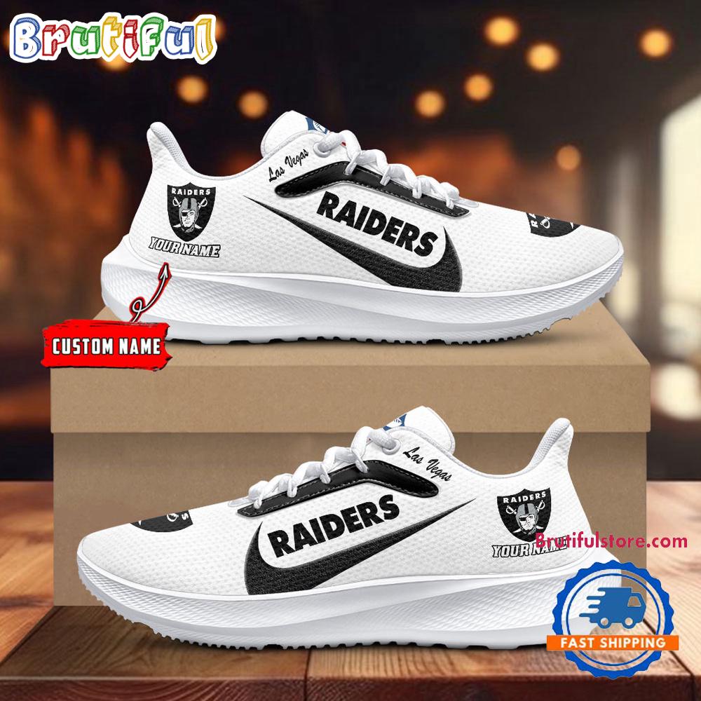 Las Vegas Raiders Personalized Lightweight Patch Decor Running Shoes Sneaker