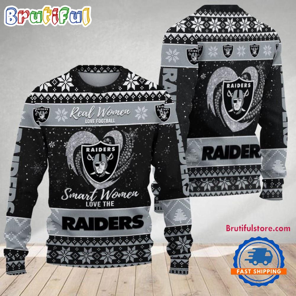 Las Vegas Raiders Real Women Love Football Ugly Christmas Sweater
