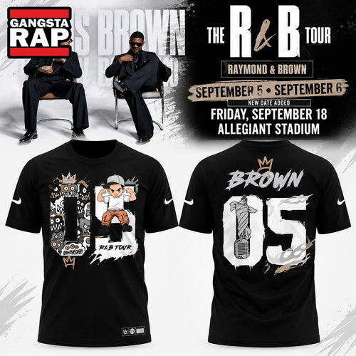 Las Vegas Raiders x Chris Brown The R&B Tour 2026 Graphic T Shirt
