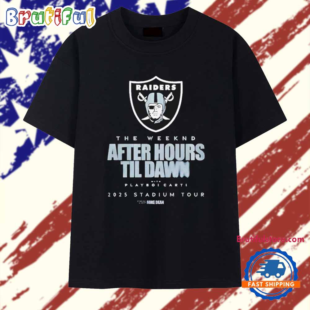 Las Vegas Raiders x The Weeknd After Hours Til Dawn 2025 T Shirt