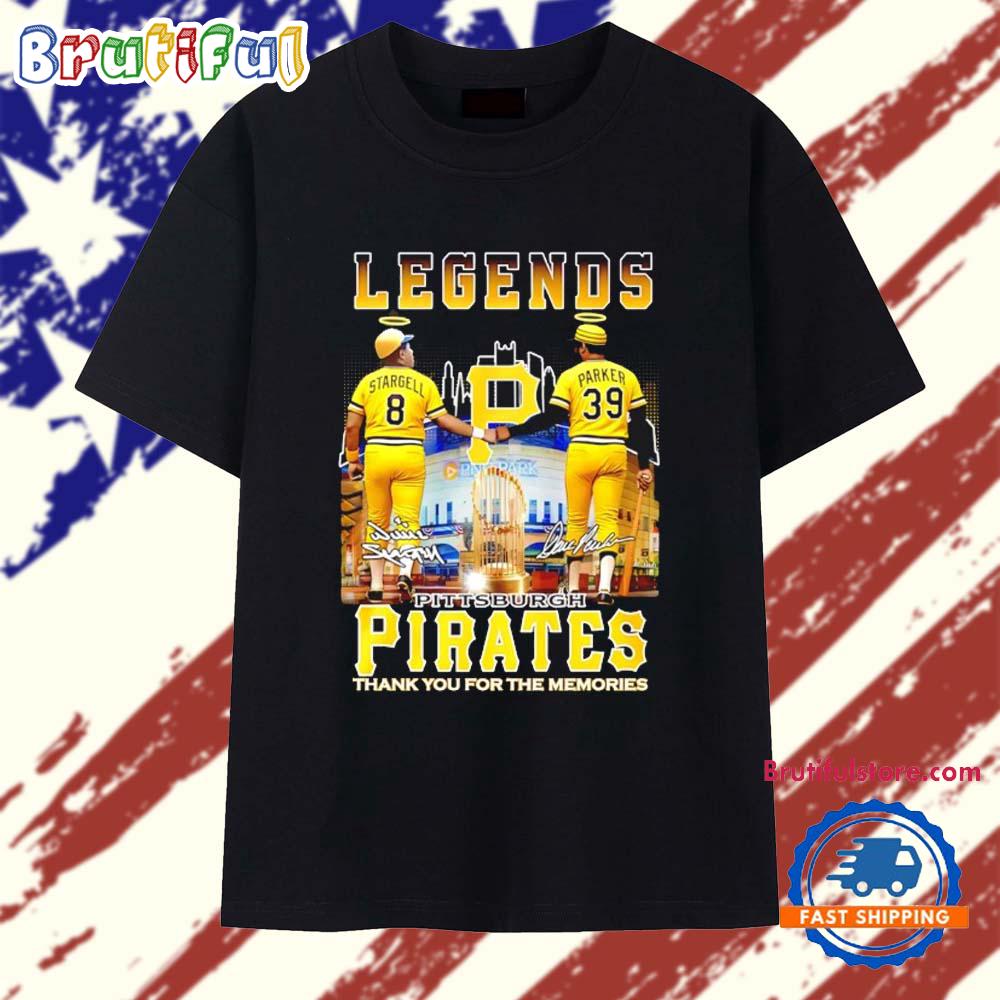 Legends Willie Stargell and Dave Parker Pittsburgh Pirates Memories Signatures T Shirt