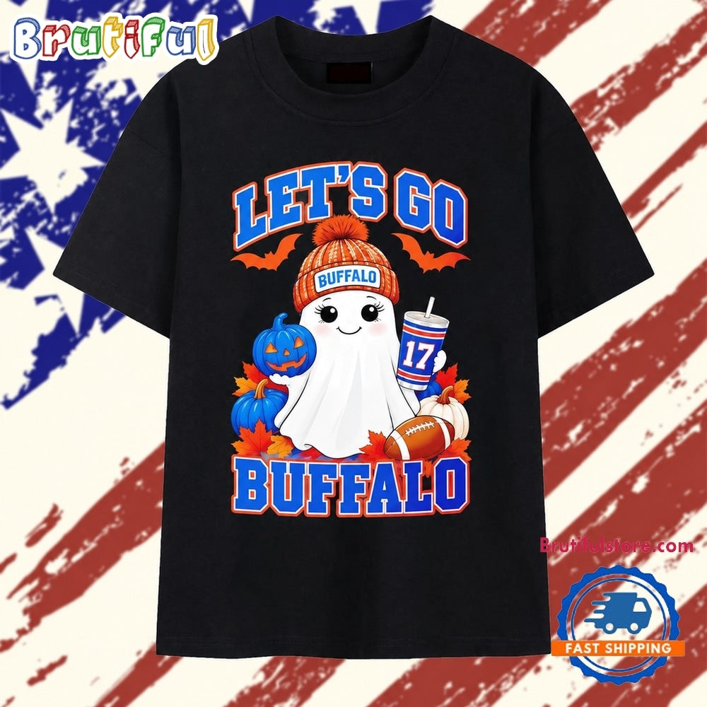 Let’s Go Buffalo Ghost with Number 17 Josh Allen T Shirt