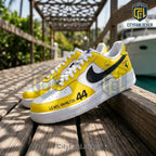 Lewis Hamilton Ferrari Yellow Custom Name Air Force 1 Sneakers