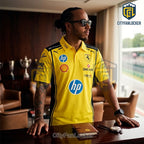 Lewis Hamilton Scuderia Ferrari 2026 Yellow Polo Shirt