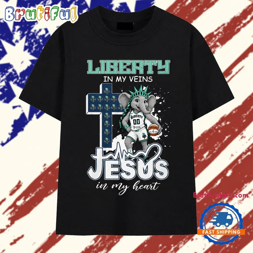 Liberty in My Veins Jesus in My Heart T Shirt