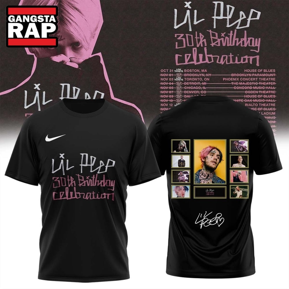 Lil Peep 30th Birthday Celebration Graphic Signature 3D Shirt