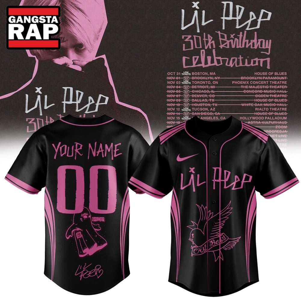 Lil Peep 30th Birthday Celebration Signature Custom Baseball Jersey