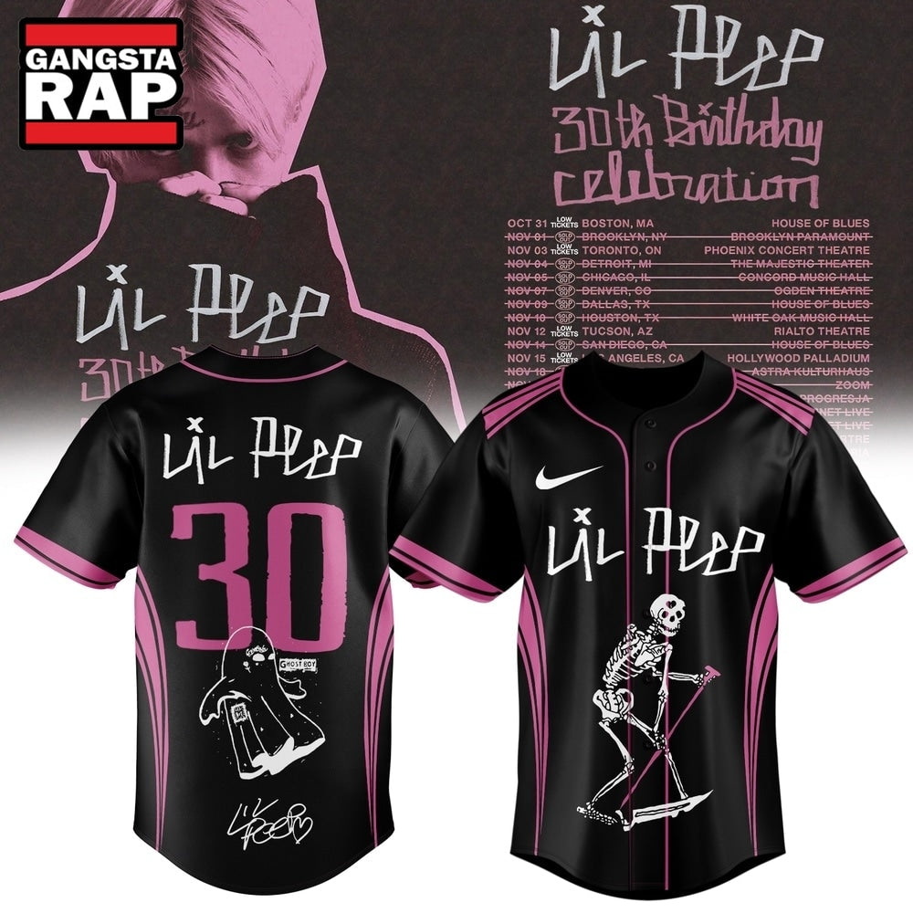 Lil Peep 30th Birthday Celebration Signature New Design Baseball Jersey