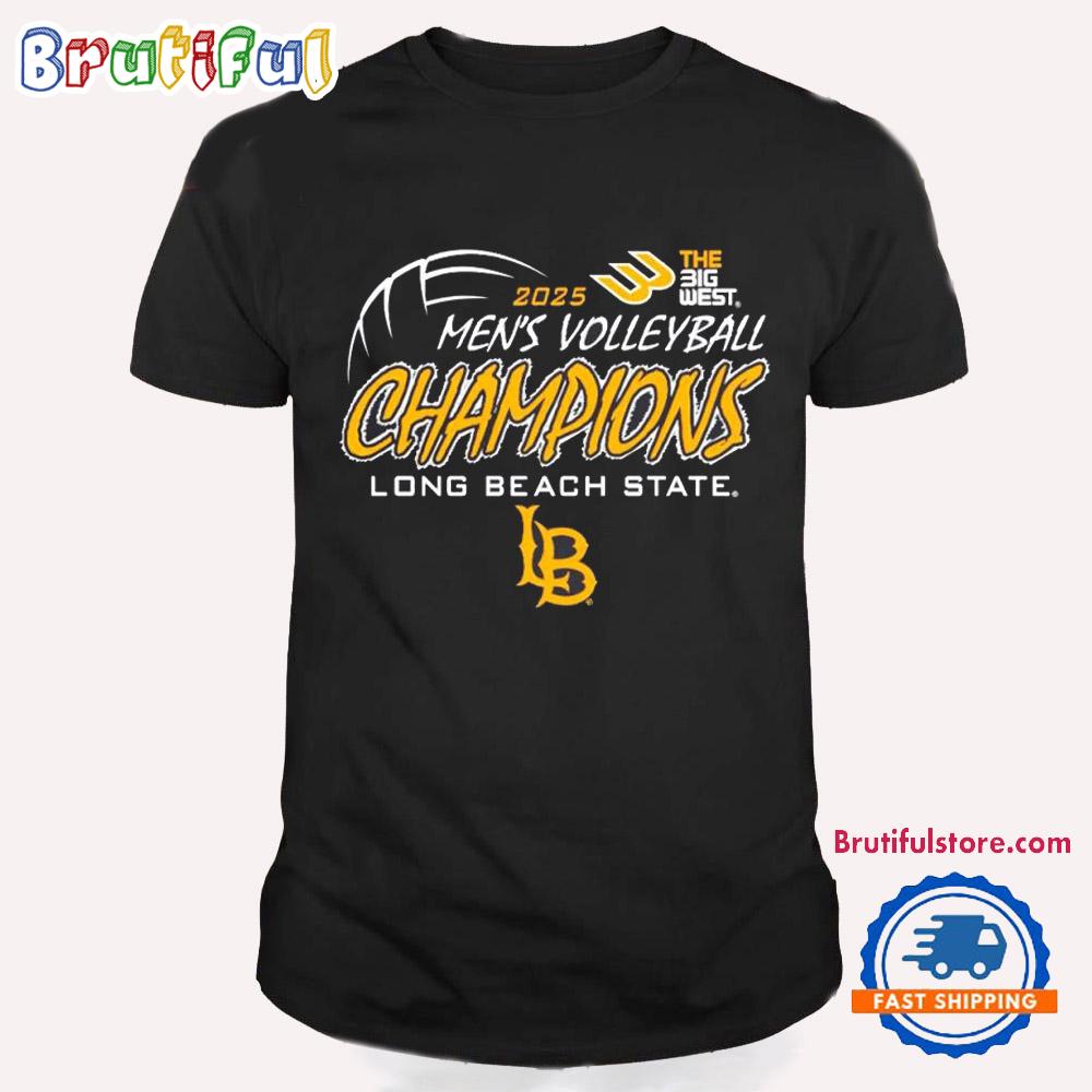 Long Beach State 2025 Big West Champions Volleyball T Shirt