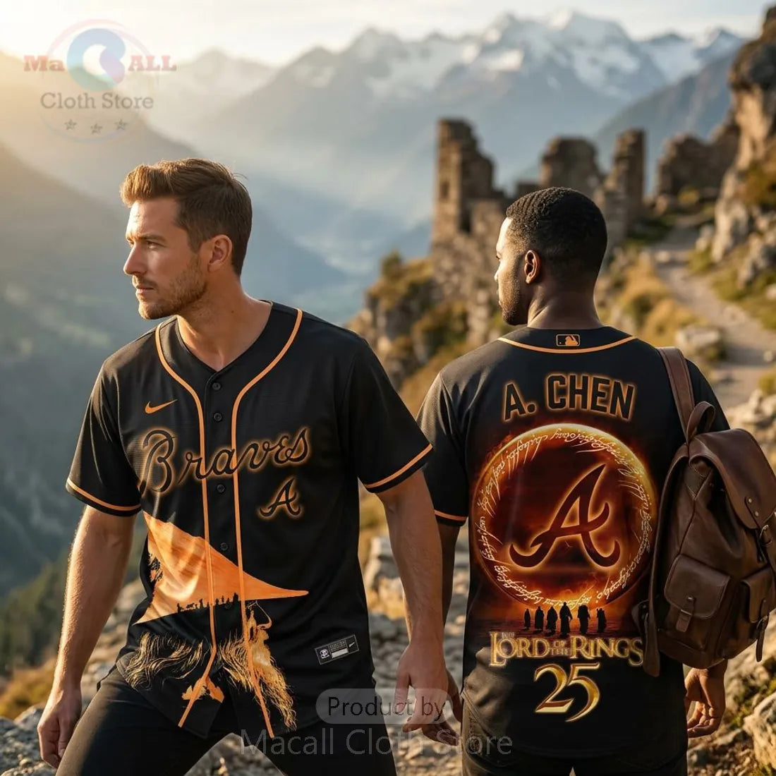 Lord of the Rings Atlanta Braves 25th Anniversary Custom Baseball Jersey