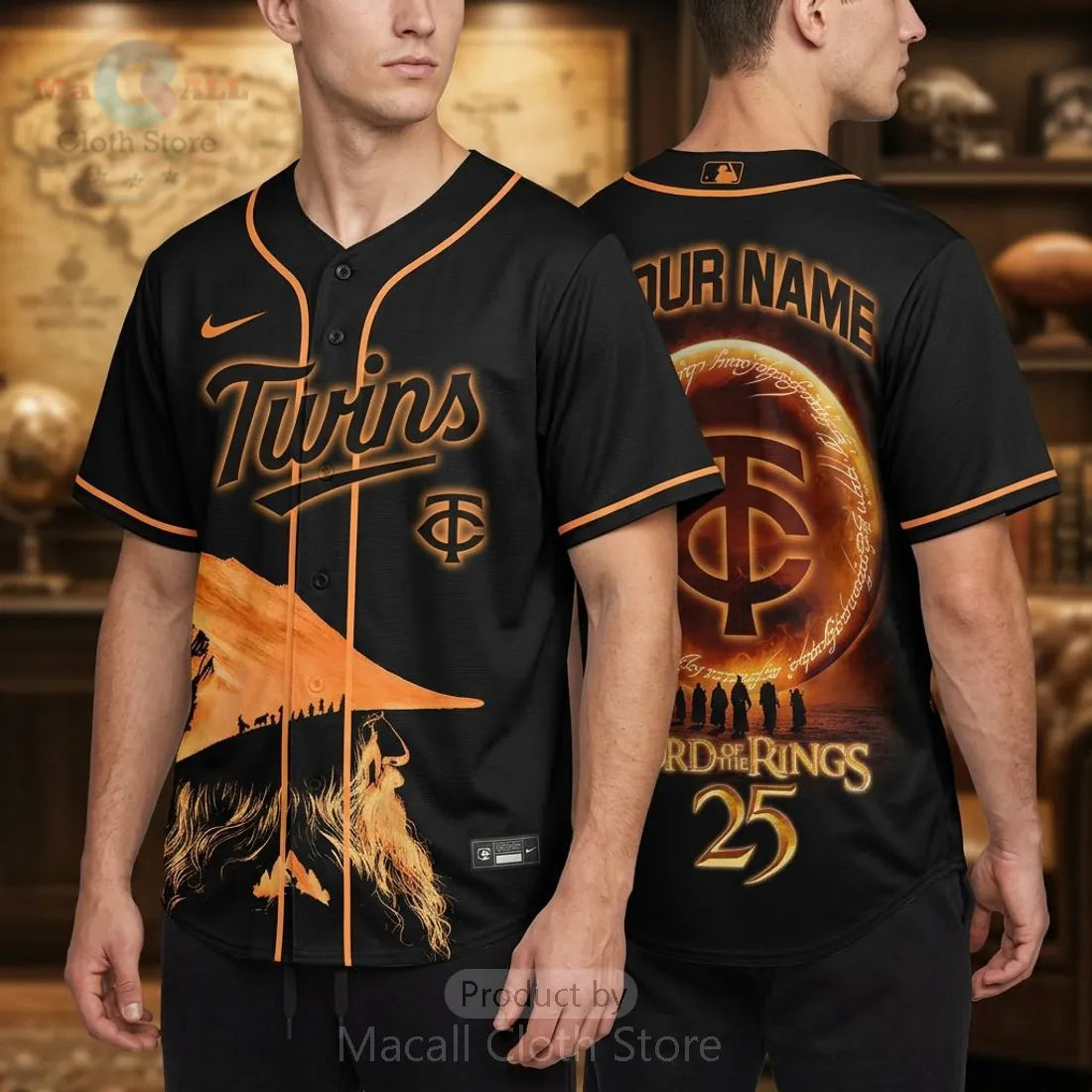Lord of the Rings Minnesota Twins 2026 Anniversary Custom Baseball Jersey