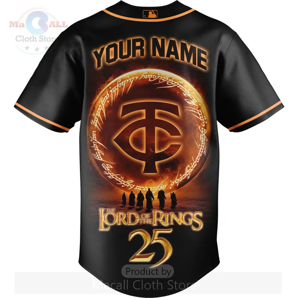 Lord of the Rings Minnesota Twins 2026 Anniversary Custom Baseball Jersey