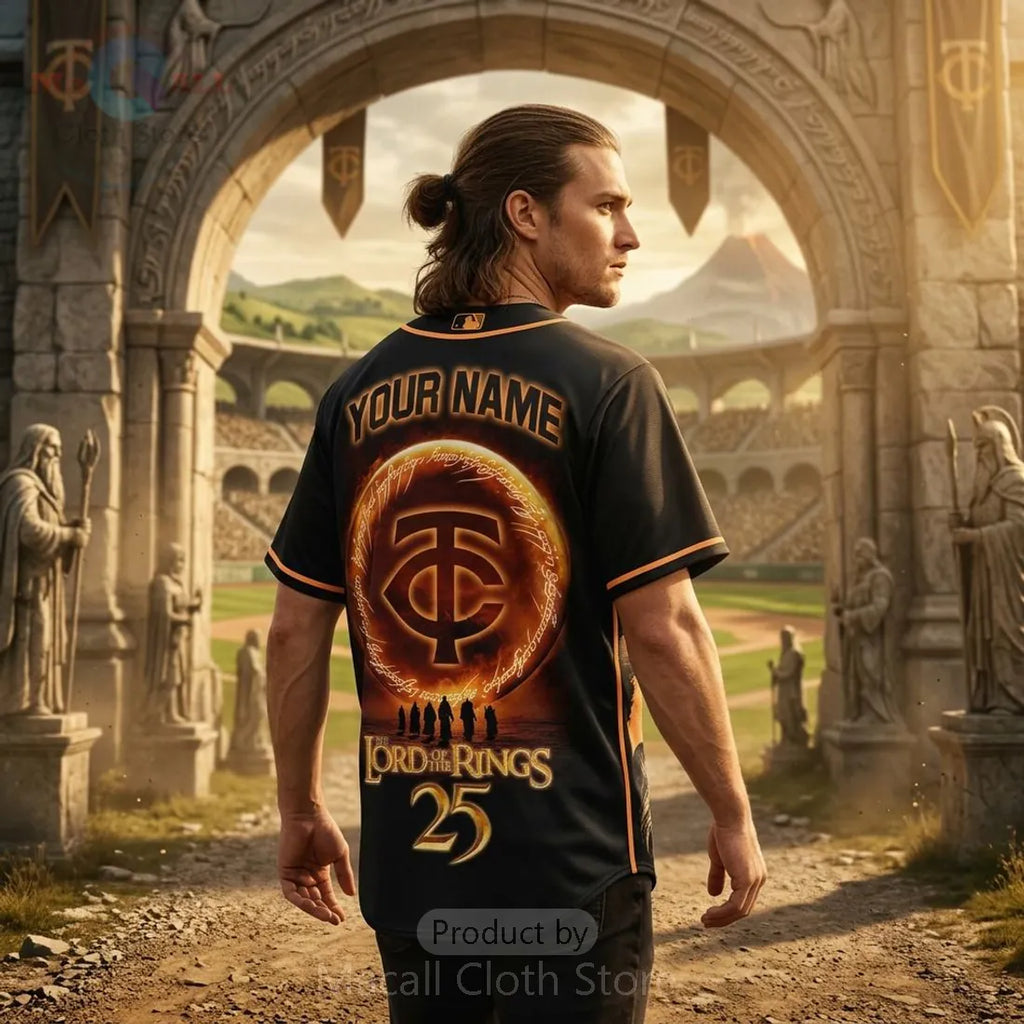 Lord of the Rings Minnesota Twins 2026 Anniversary Custom Baseball Jersey