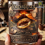 Lord of the Rings Personalized 25th Anniversary Whiskey Glass