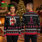 Los Angeles Angels Baseball Angel Character Snowflake Ugly Christmas Sweater