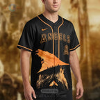 Los Angeles Angels Lord Of The Rings Custom Name Baseball Jersey