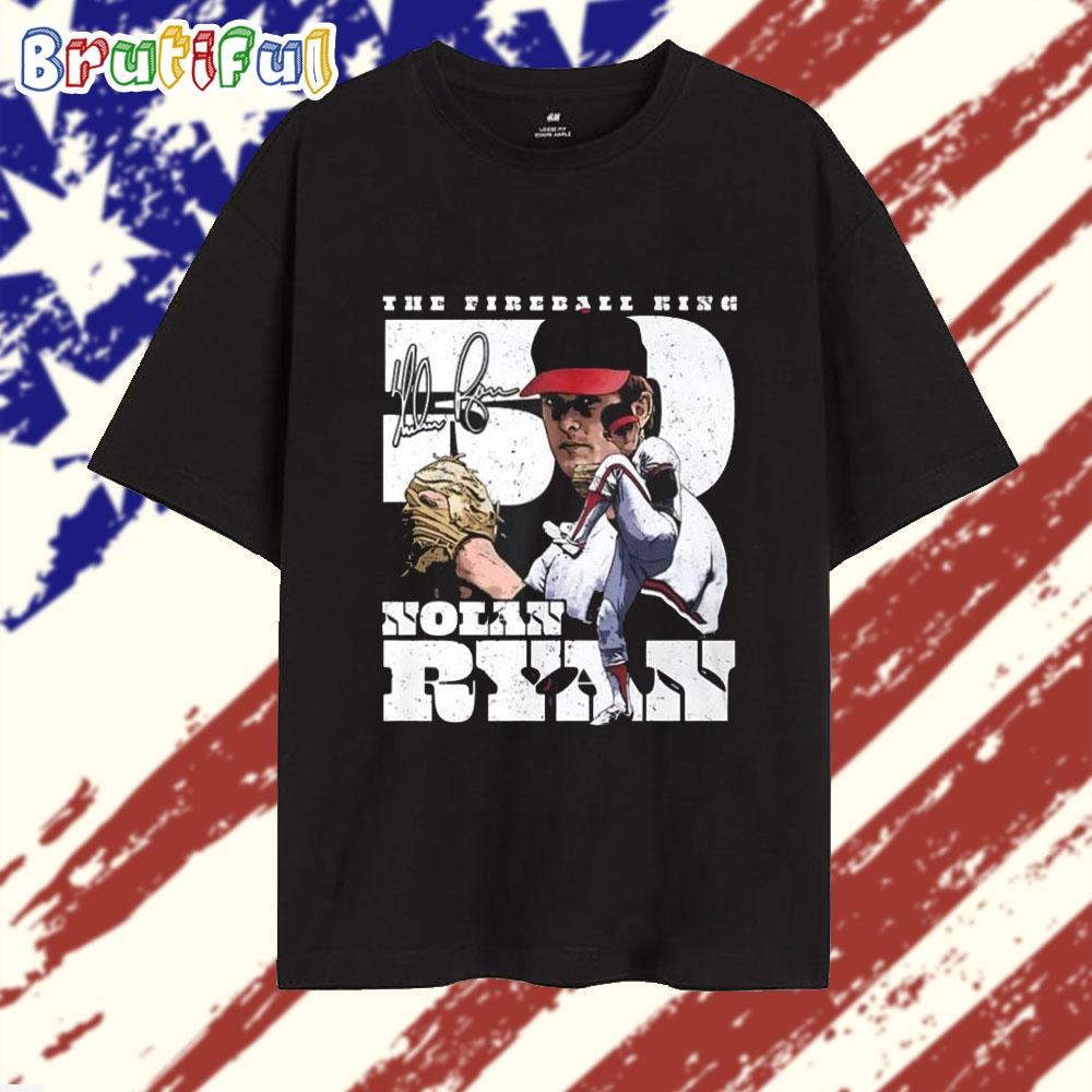 Los Angeles Angels the fireball rise Nolan Ryan Signature T Shirt