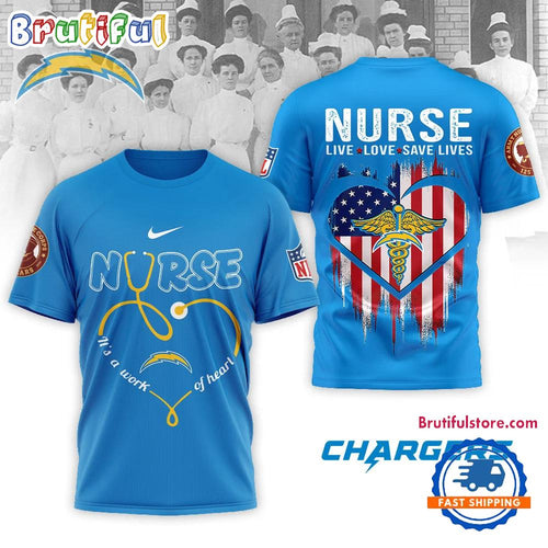 Los Angeles Chargers 2026 NFL Army Nurse Corps 125th Anniversary 3D Shirt