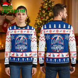 Los Angeles Dodgers 2020 World Series Champions Reindeer Ugly Christmas Sweater