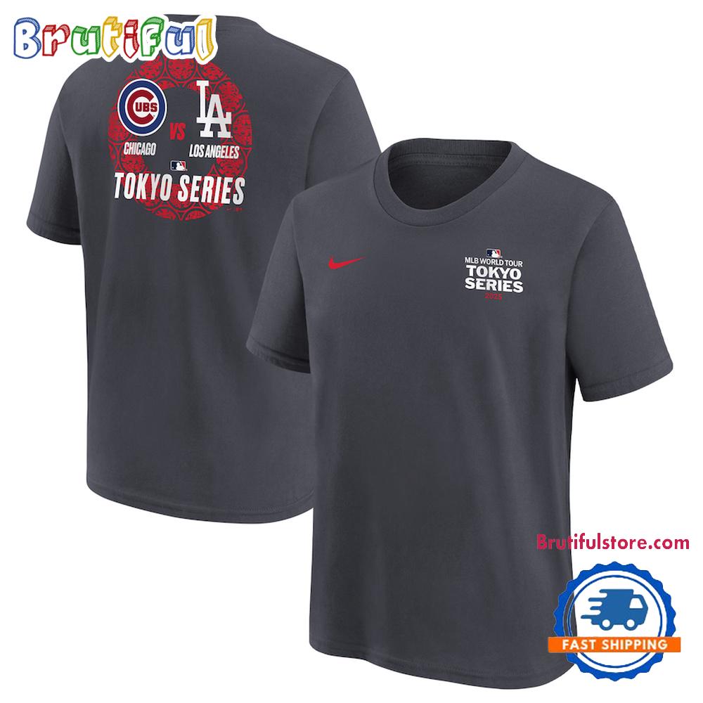 Los Angeles Dodgers 2025 MLB World Tour Tokyo Series Baseball Black T Shirt