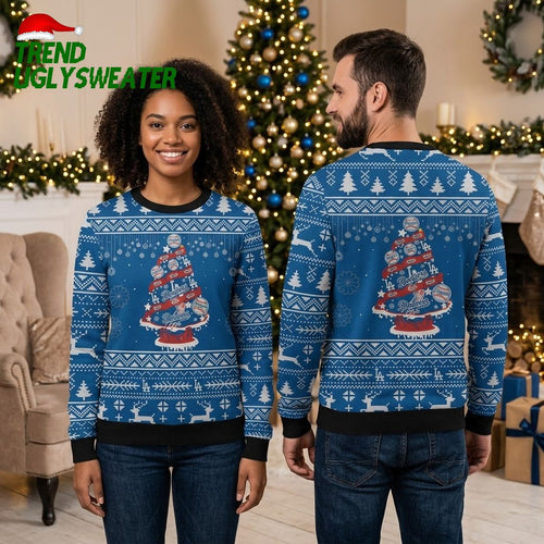 Los Angeles Dodgers Baseball Christmas Tree Ugly Christmas Sweater