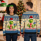 Los Angeles Dodgers Grinch Santa Hat Ugly Christmas Sweater