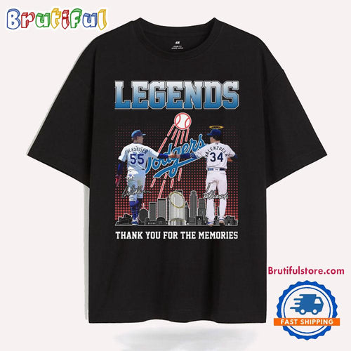 Los Angeles Dodgers Legends Thank You For The Memories T Shirt