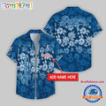 Los Angeles Dodgers Night Flower Pattern Personalized Name Hawaii Shirt
