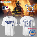 Los Angeles Dodgers x Firefighter Appreciation Night 3D All Over Print White Jersey