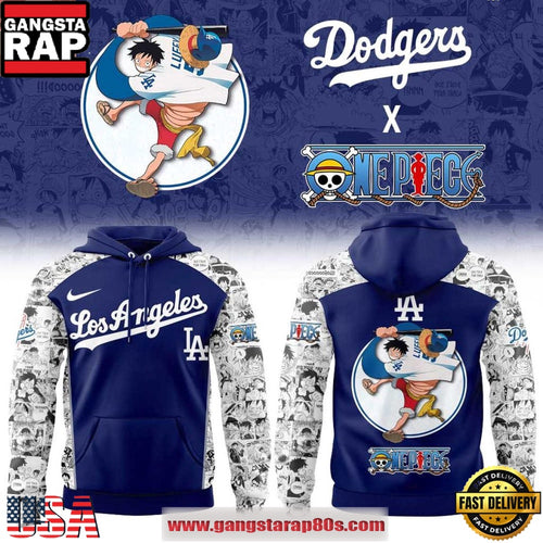 Los Angeles Dodgers x One Piece Night 2026 Luffy Straw Hats Unisex Hoodie