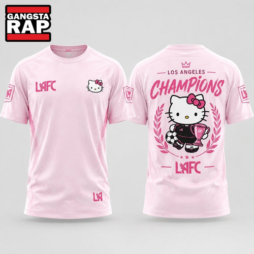 Los Angeles FC x Hello Kitty Night 2026 Special New Pink T Shirt