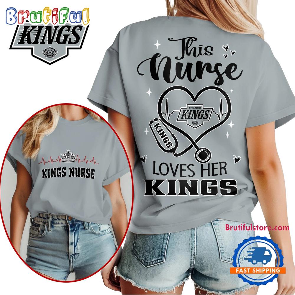 Los Angeles Kings NHL Nurse Appreciation Month Unisex All Over Print T Shirt