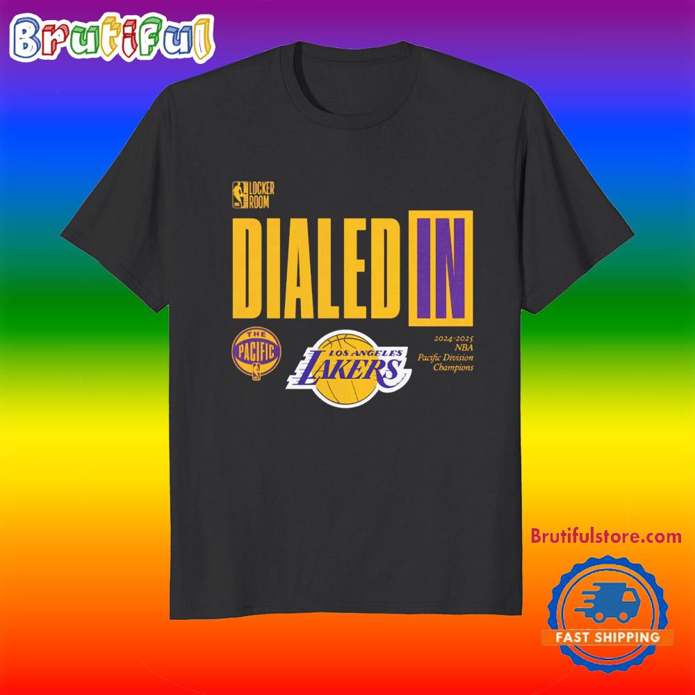 Los Angeles Lakers 2025 Pacific Division Champions Locker Room Shirts