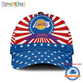 Los Angeles Lakers American Flag Pattern Independence Day Baseball Cap