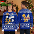 Los Angeles Lakers Dodgers City Of Champions Mickey Snoopy Ugly Christmas Sweater