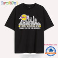 Los Angeles Lakers Player Name Thank You for the Memories Skyline T Shirt