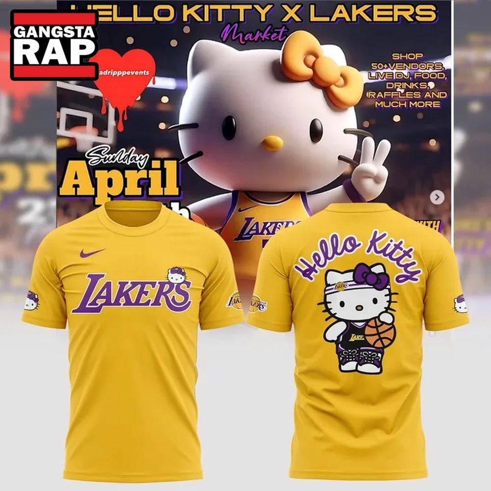 Los Angeles Lakers x Hello Kitty Limited Edition 2026 Hoodie T-Shirt