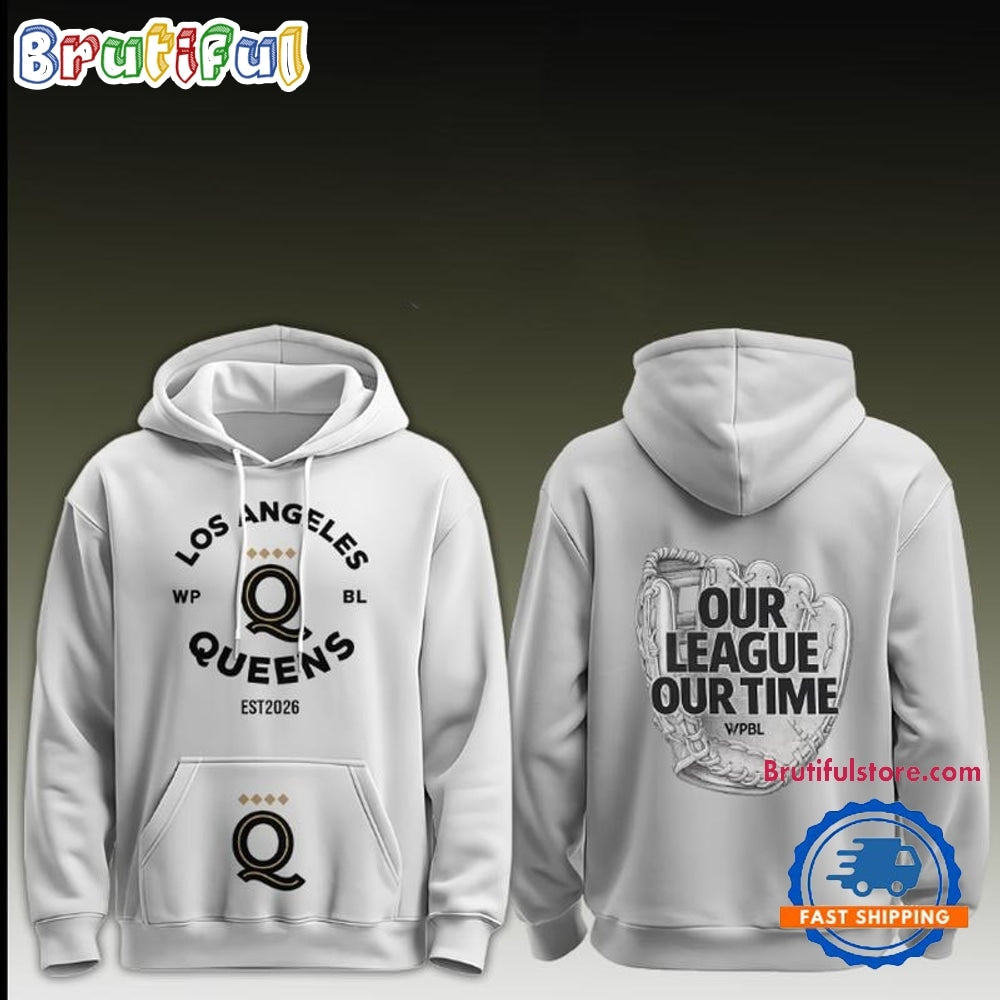 Los Angeles Queens WPBL Our League Our Time 2026 White Hoodie