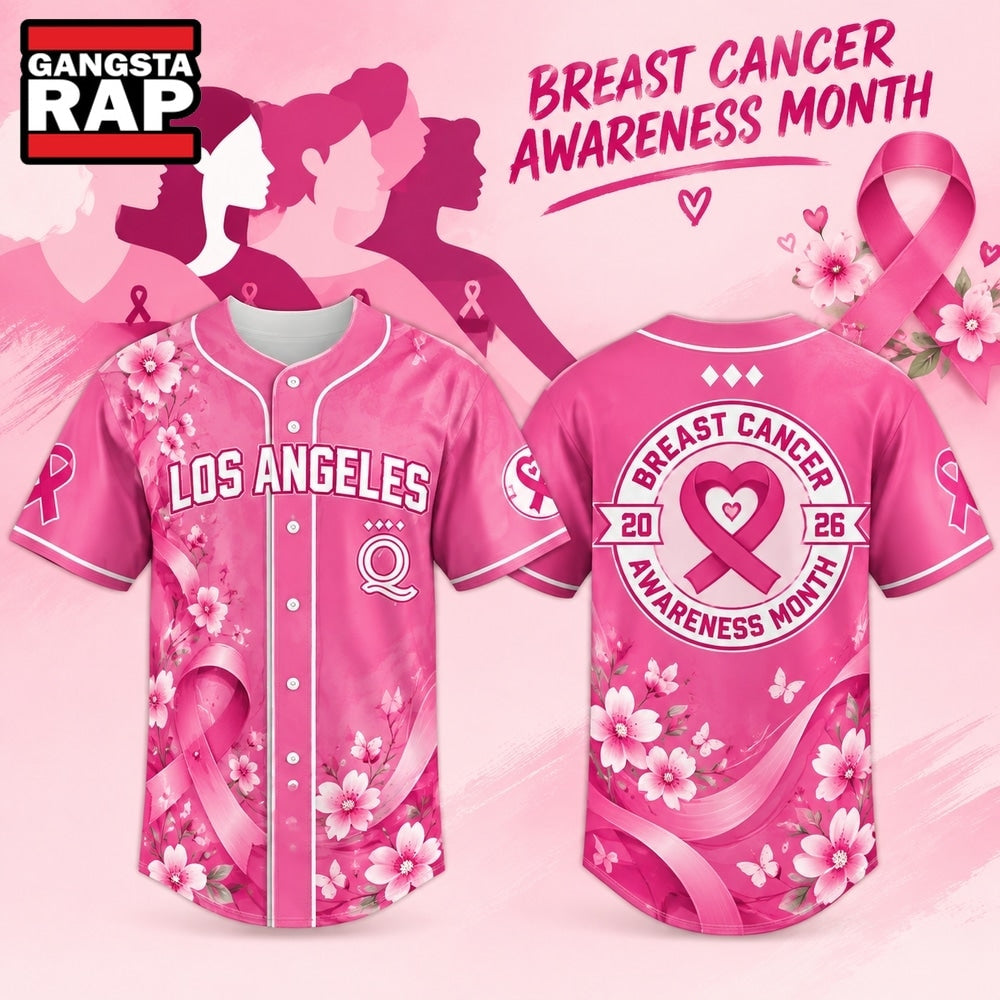 Los Angeles Queens x Breast Cancer Awareness Month 2026 Baseball Jersey