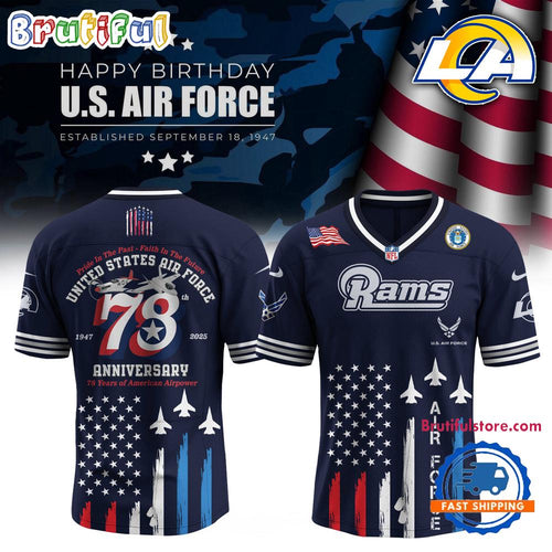 Los Angeles Rams 2025 NFL US Air Force Birthday Football Jersey