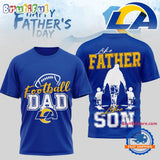 Los Angeles Rams 2026 NFL Happy Father Day New Design 3D T Shirt