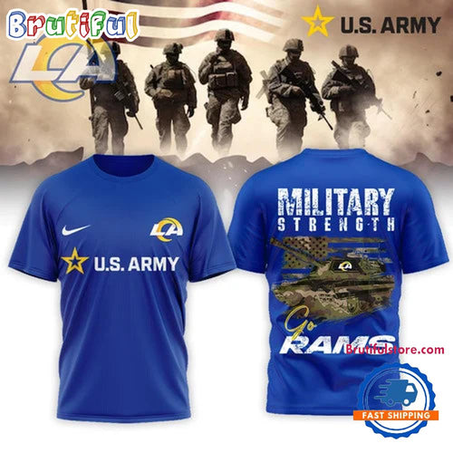 Los Angeles Rams 2026 NFL US Army Military Strength Limited 3D Shirt