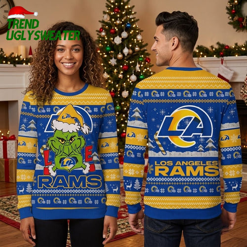 Los Angeles Rams Grinch Football Ugly Christmas Sweater